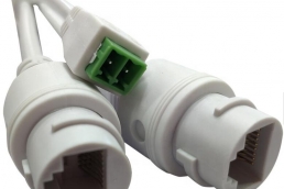 Network cable with RJ45+DC Waterproof connector for IP Camera