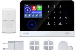 Wireless wifi and GSM alarm system with LCD display